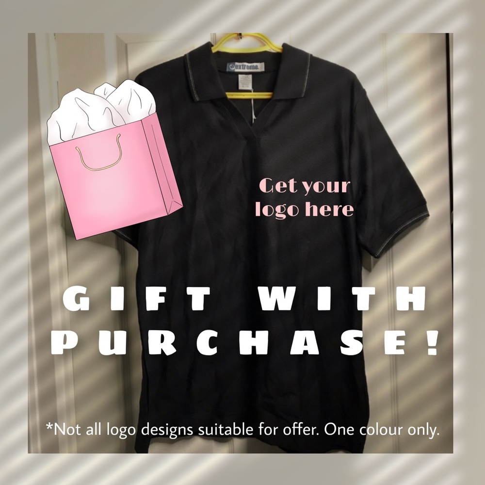 Black V-neck Moisture Wicking Golf Shirt